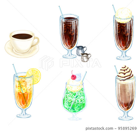 咖啡店飲品菜單套裝_咖啡菜單套裝 95895269