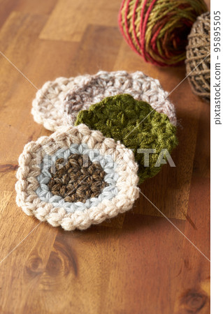 Knitting image Coaster 95895505