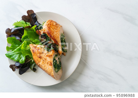 chicken breast stuffed with cheese and spinach chicken breast stuffed with cheese and spinach 95896988