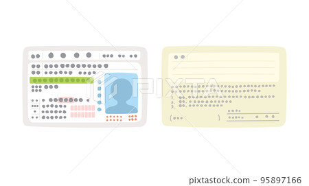 鬆散粗糙的手繪駕照正反面 鬆散粗糙的手繪駕照正反面 95897166