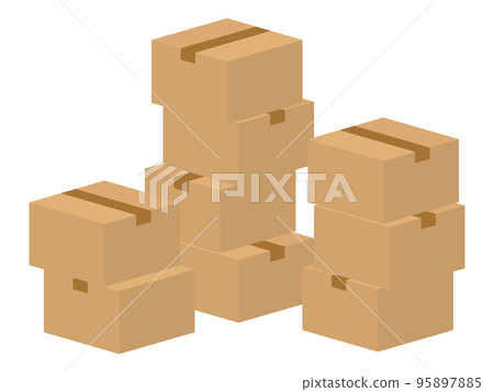 pile of cardboard boxes icon 95897885