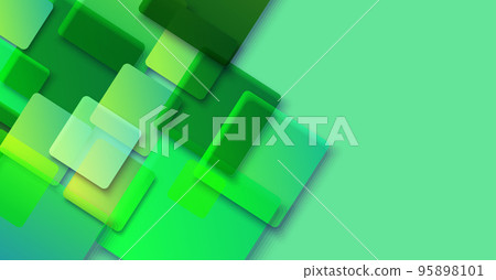 Abstract vector background of green squares. Vector banner with copy space 95898101