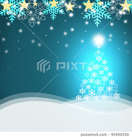christmas background with christmas tree and snowflakes christmas background with christmas tree and snowflakes 95898508