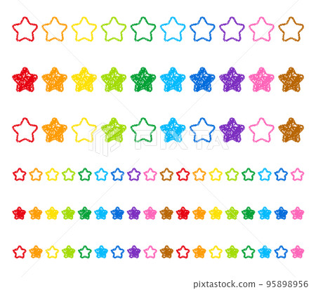 Crayon material star line set Crayon material star line set 95898956