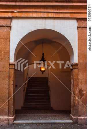 Hallway at Eggenberg Palace, the most significant Baroque palace complex in the Austrian province of Styria Hallway at Eggenberg Palace, the most significant Baroque palace complex in the Austrian province of Styria 95899674