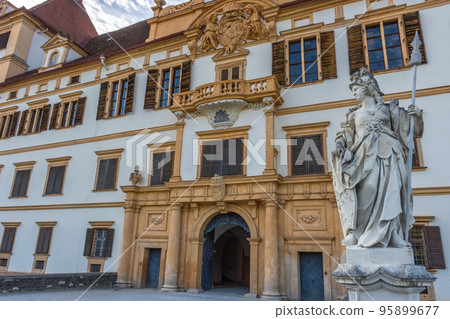 Statue in front of Eggenberg Palace, the most significant Baroque palace complex in the Austrian province of Styria Statue in front of Eggenberg Palace, the most significant Baroque palace complex in the Austrian province of Styria 95899677