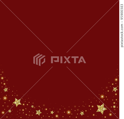 Square frame material red background with glittering stardust Square frame material red background with glittering stardust 95900383