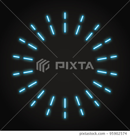 Neon radial burst in line style Neon radial burst in line style 95902574