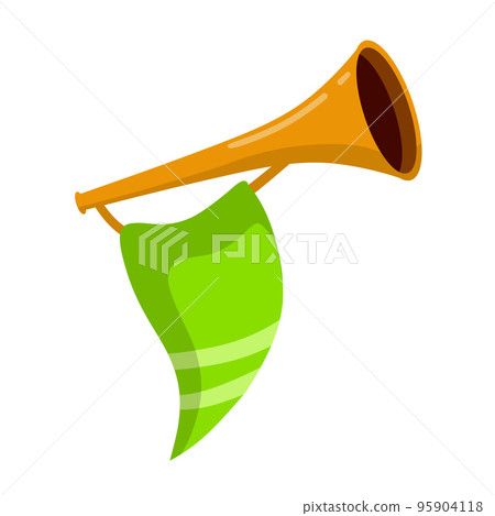 Trumpet. Musical instrument. Golden horn 95904118