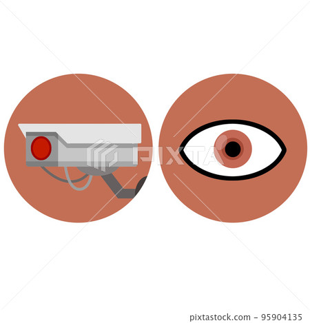 Video surveillance camera. Vector Cartoon 95904135