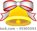 Ribbon and Bell Red White 95905093