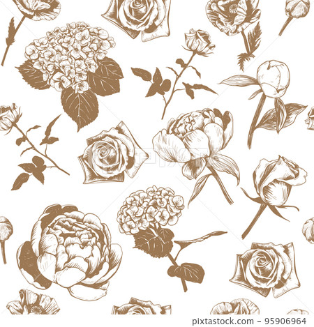 Floral seamless pattern vector illustration. Floral seamless pattern vector illustration. 95906964