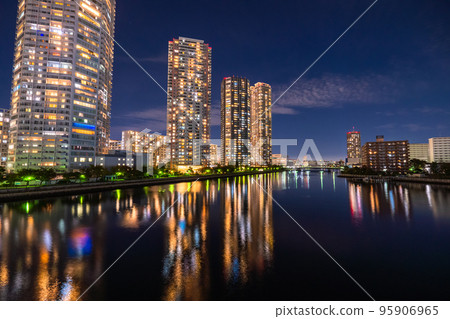 “東京”塔式公寓夜景、筱目 95906965