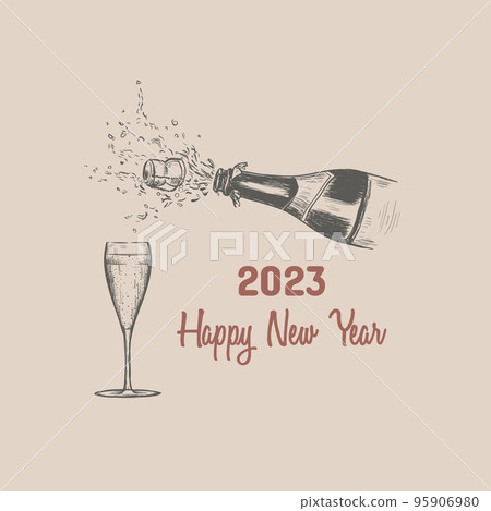 happy new year 2023 vector illustration 95906980