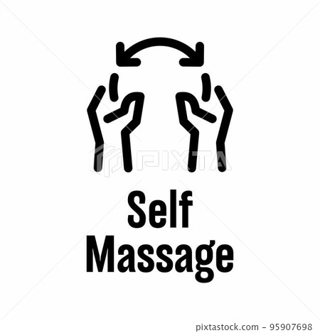 Self Massage vector information sign Self Massage vector information sign 95907698