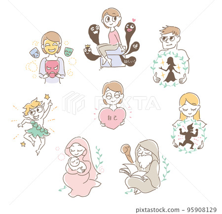 Psychology term image illustration self version 95908129