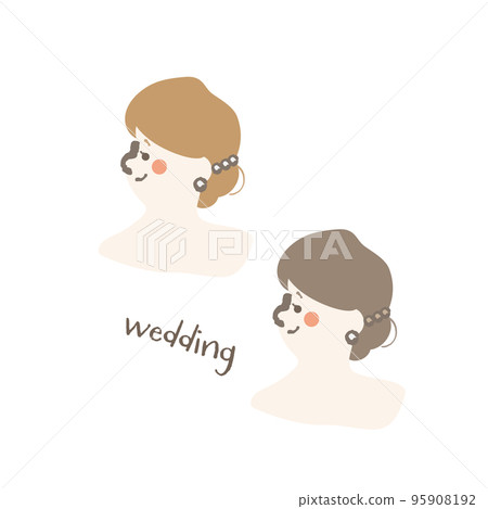 婚禮新娘側身圖 95908192