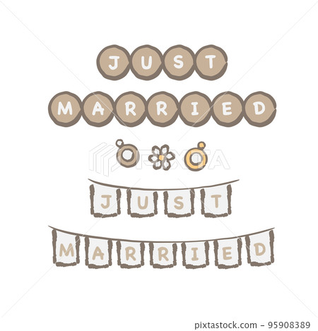 婚禮新娘文字素材插圖集 95908389