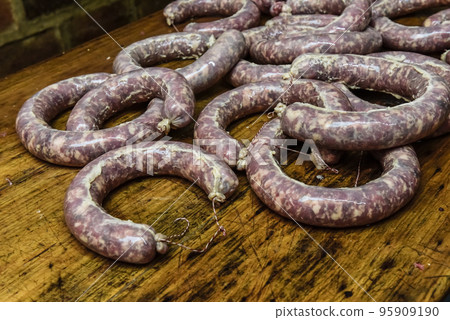 Homemade sausages, traditional cuisine, Argentina Homemade sausages, traditional cuisine, Argentina 95909190