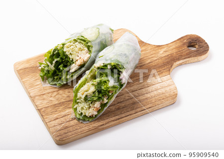 coriander spring rolls coriander spring rolls 95909540