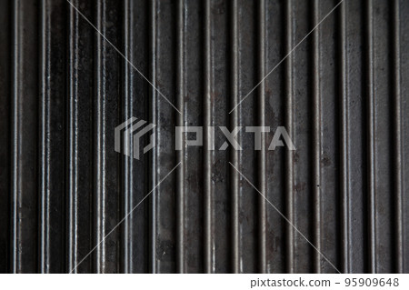 Texture of empty black cast heavy iron grill pan, modern kitchen equipment 95909648
