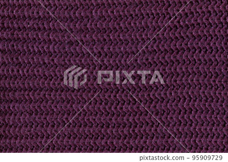 Handmade knitted fabric purple wool background texture Handmade knitted fabric purple wool background texture 95909729