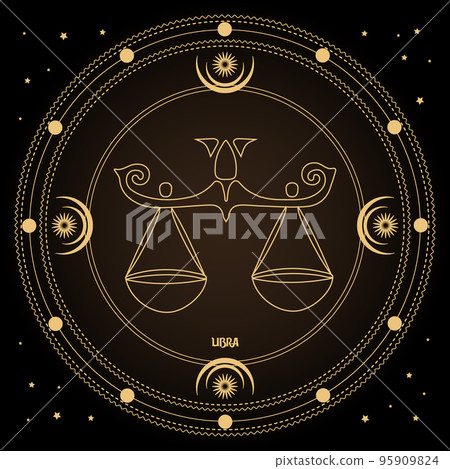 Libra zodiac sign astrological horoscope sign Stock