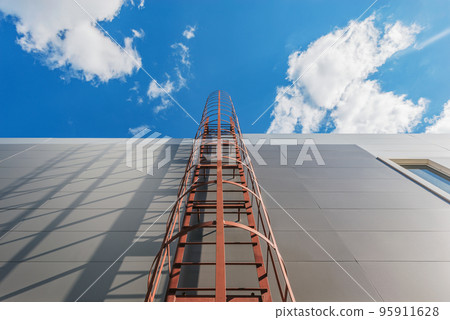 Stairway to the roof of the store building. Stairway to the roof of the store building. 95911628