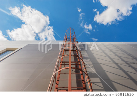 Stairway to the roof of the store building. Stairway to the roof of the store building. 95911630