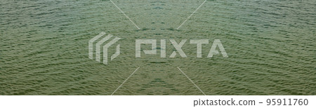 Top view of sea or ocean water, blue and green sea water texture 95911760
