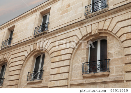 Close up of architecture in Bordeaux France Close up of architecture in Bordeaux France 95911919
