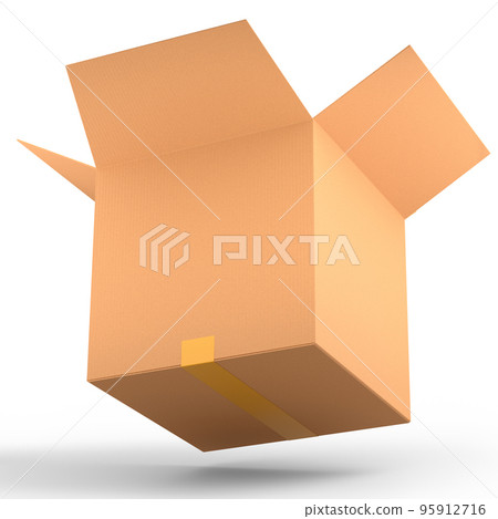 Cardboard box or carton on white background, carrying parcel and online shopping Cardboard box or carton on white background, carrying parcel and online shopping 95912716