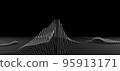 Abstract vector surface with fading lines. Signal. 95913171