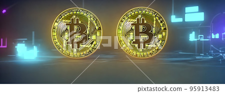 Bitcoin gold coin abstract background. Virtual cryptocurrency concept. bussiness Bitcoin gold coin abstract background. Virtual cryptocurrency concept. bussiness 95913483
