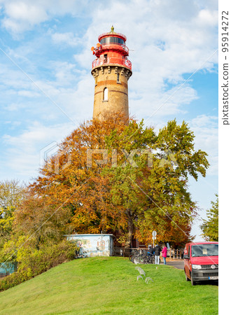 Lighthouse at Kap Arkona, Island of Ruegen, Germany Schinkelturm Lighthouse at Kap Arkona, Island of Ruegen, Germany Schinkelturm 95914272