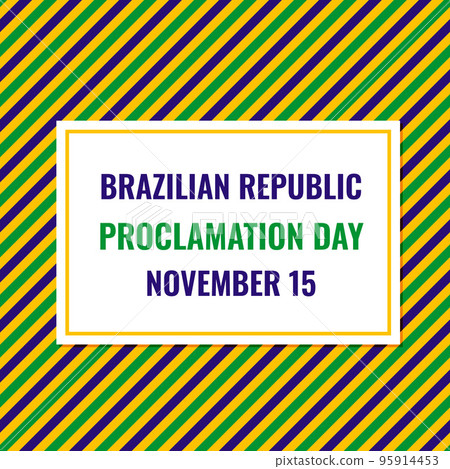 Brazilian Republic Proclamation Day typography...-插圖素材