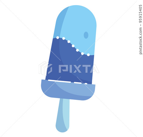 Isolated blue monochromed popsicle icon Vector 95915405
