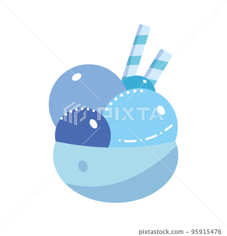 Isolated blue monochromed ice cream icon Vector Isolated blue monochromed ice cream icon Vector 95915476