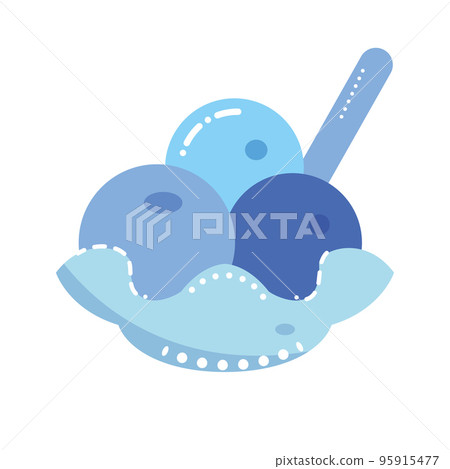 Isolated blue monochromed ice cream icon Vector Isolated blue monochromed ice cream icon Vector 95915477