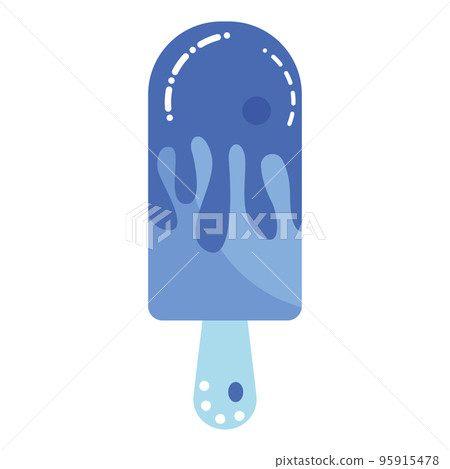 Isolated blue monochromed popsicle icon Vector 95915478