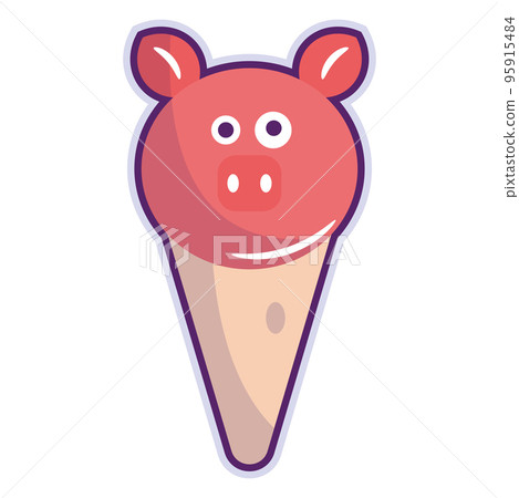 Isolated colored ice cream icon Vector 95915484