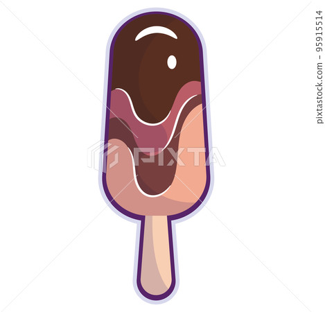 Isolated colored popsicle icon flat design Vector Isolated colored popsicle icon flat design Vector 95915514