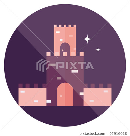 Isolated medieval castle building icon Vector 95916018