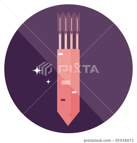Isolated medieval leather quiver icon Vector 95916071
