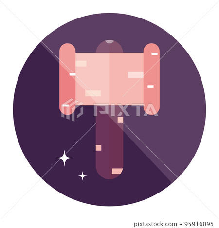 Isolated medieval hammer weapon icon Vector 95916095