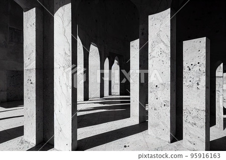 Inside a fantastically drawn temple of another world Inside a fantastically drawn temple of another world 95916163