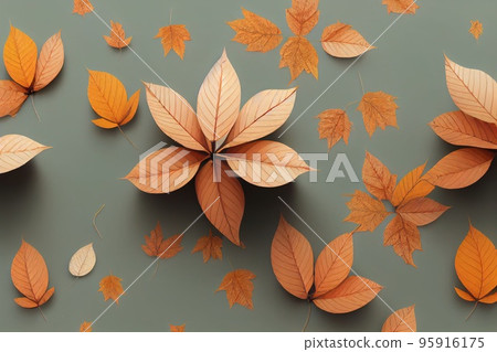 Dead leaf texture illustration 95916175