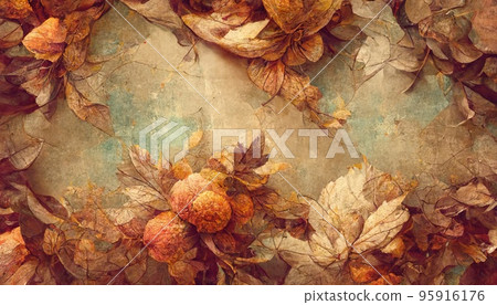 Dead leaf texture illustration 95916176
