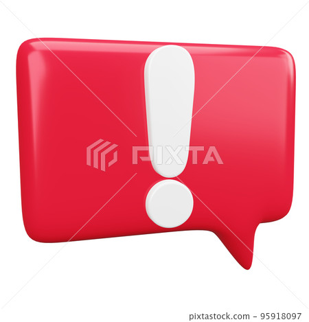 Red emergency notifications alert, 3D rendering. Red emergency notifications alert, 3D rendering. 95918097