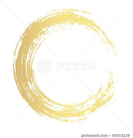 金色圓圈畫筆描邊的矢量圖解 95918229